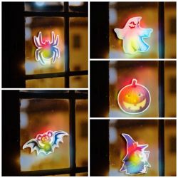   ntapads halloweeni, RGB Led dekorci, 2 fle, 8 cm