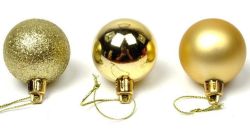   Karcsonyfa gmb, Arany, 3 cm, 12 db