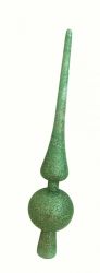   Glitteres vilgos zld karcsonyfa cscsdsz, 29 cm