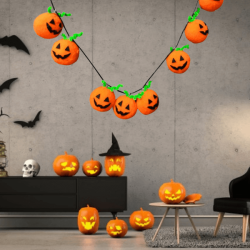   Halloweeni plss girland, 3 fle