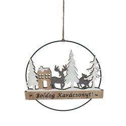   Karcsonyi ajtdsz vagy fali dsz, szarvasok