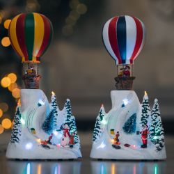   Karcsonyi falu hlgballon vilgt dekorci, 35 cm, 2 fle