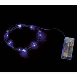   Led mikroszlas fnyhuzal, fnyfzr, kk, 2 m
