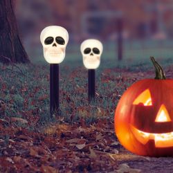   Napelemes Halloween -i koponya lmpa, 27 cm
