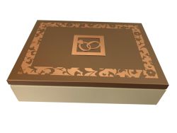   kszertart doboz, rosegold sznben